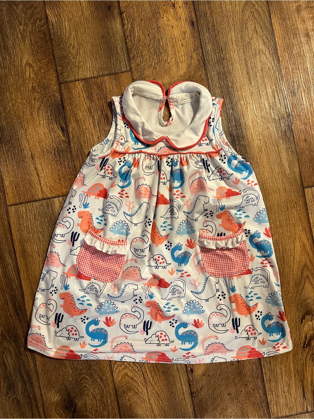Marie Nicole Girls Dino Print Casual Dress- size 5